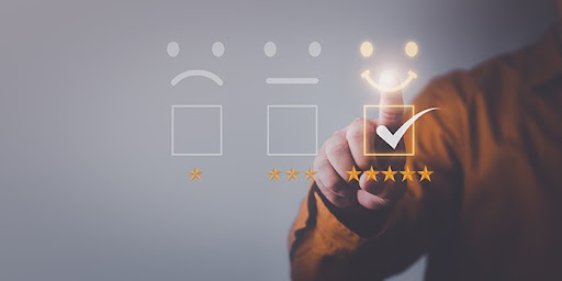 des étoiles de satisfaction